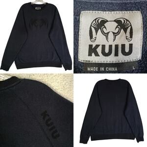 Kuiu Sweatshirt Men's Large Blue Graphic Crew Neck Pullover Sweater Fleece Hunt